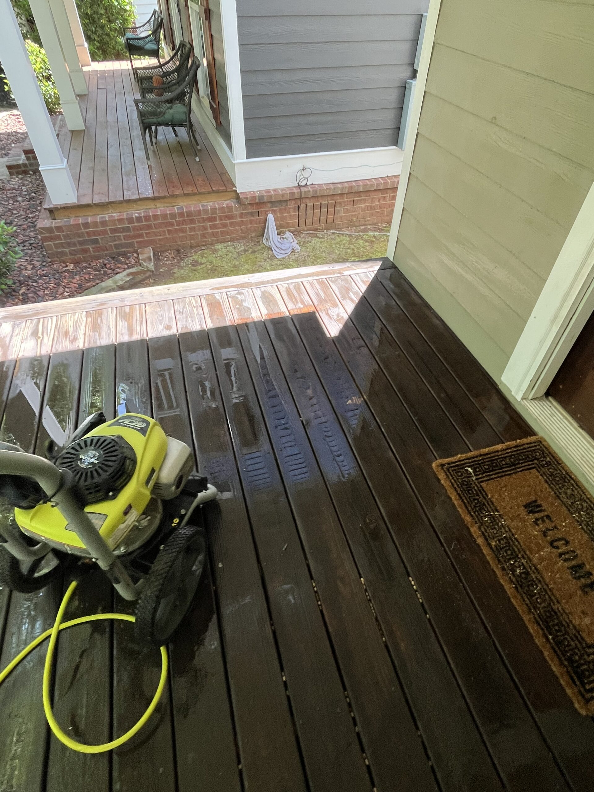 Patio and pool deck pressure washing at an HOA subdivision property in Apache Junction, AZ
