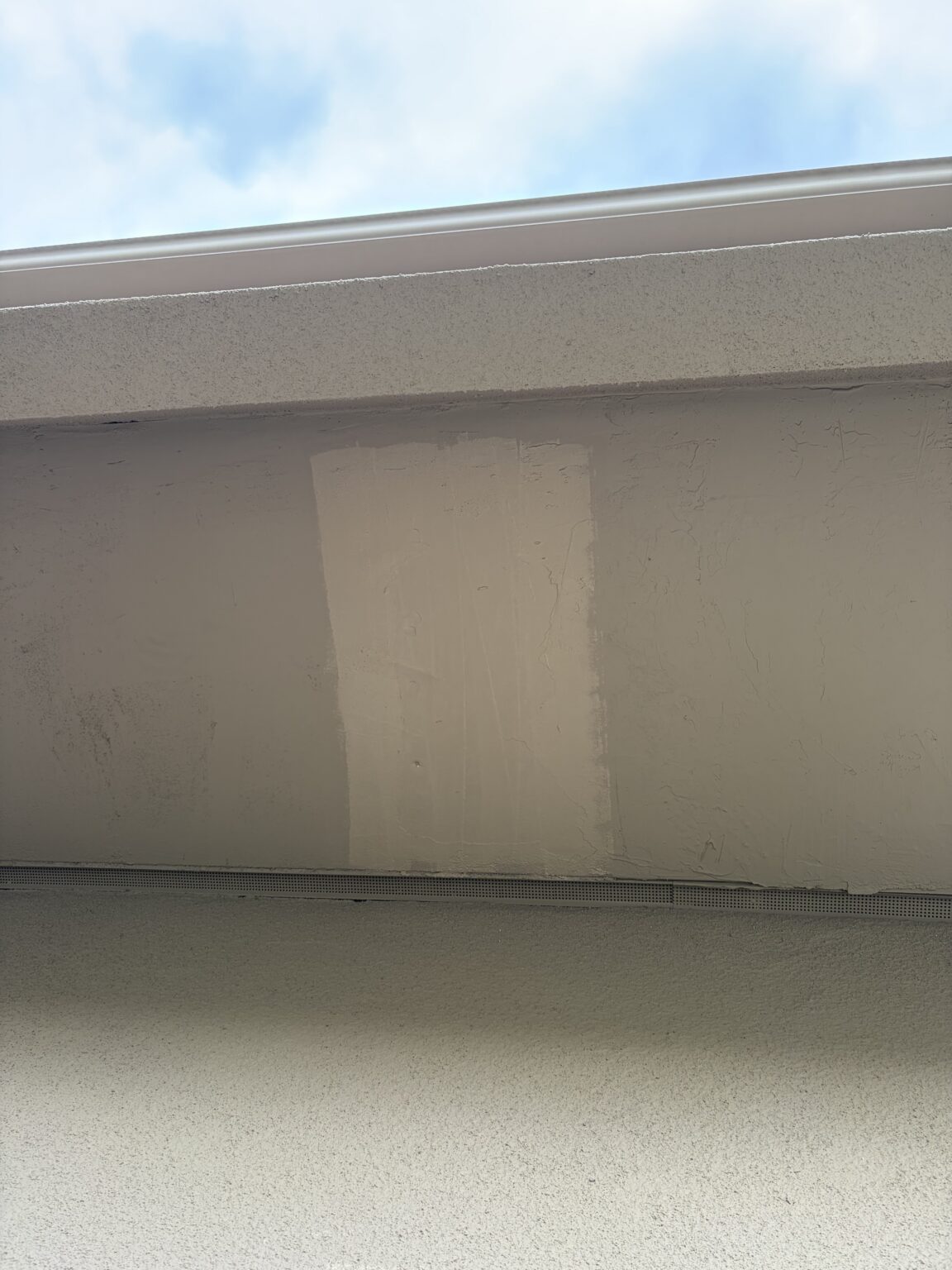Exterior stucco and eave repair completed by Breasy for a handyman services customer in San Tan Valley, AZ