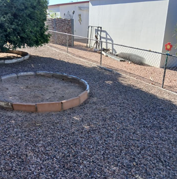 Retiree and snowbird community home exterior in Apache Junction, AZ