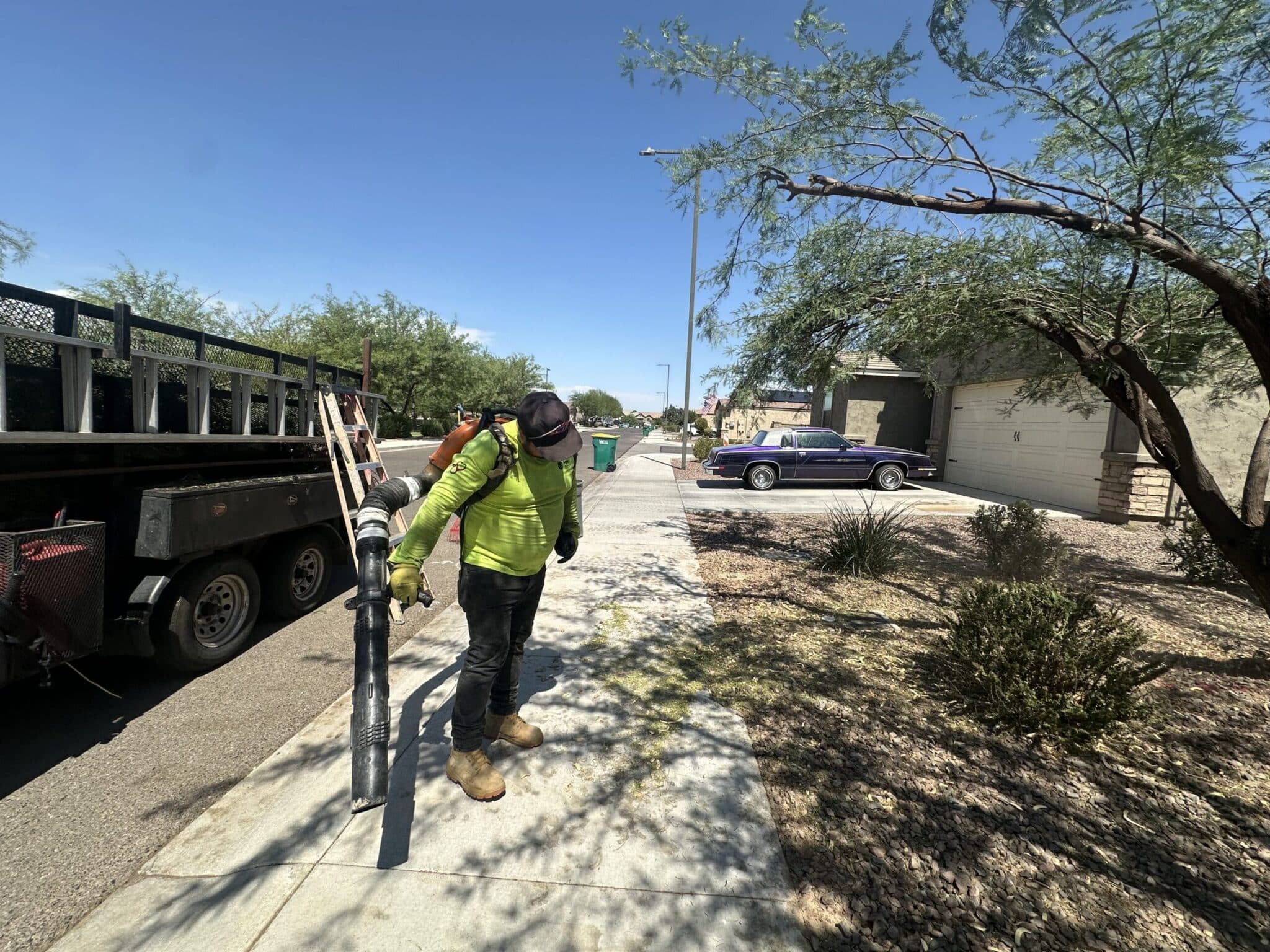 Completed HOA violation cleanup with before and after photo documentation