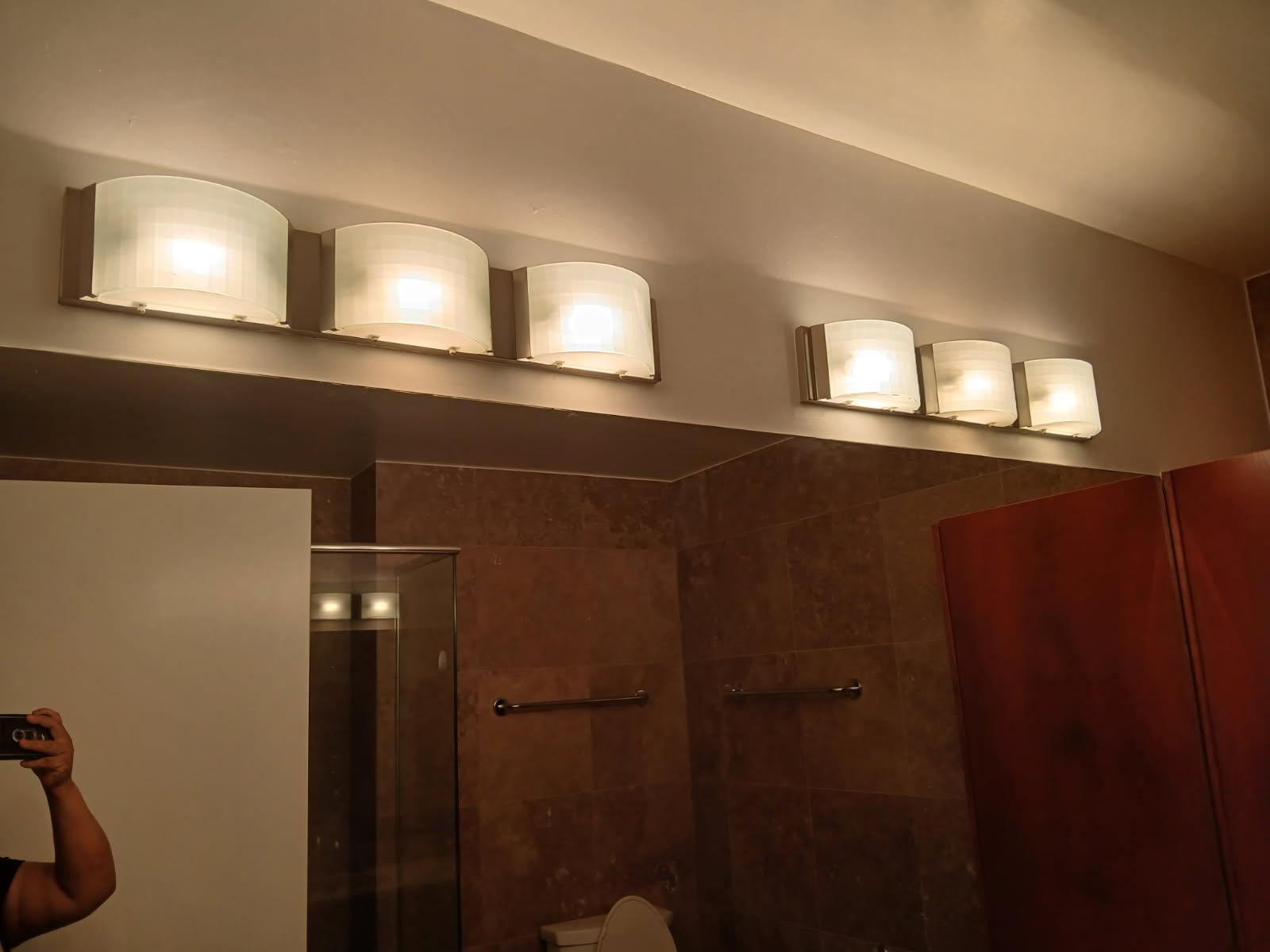 Placeholder: replace with a completed light fixture installation job photo