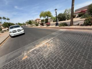 Completed paver installation near you joint detail