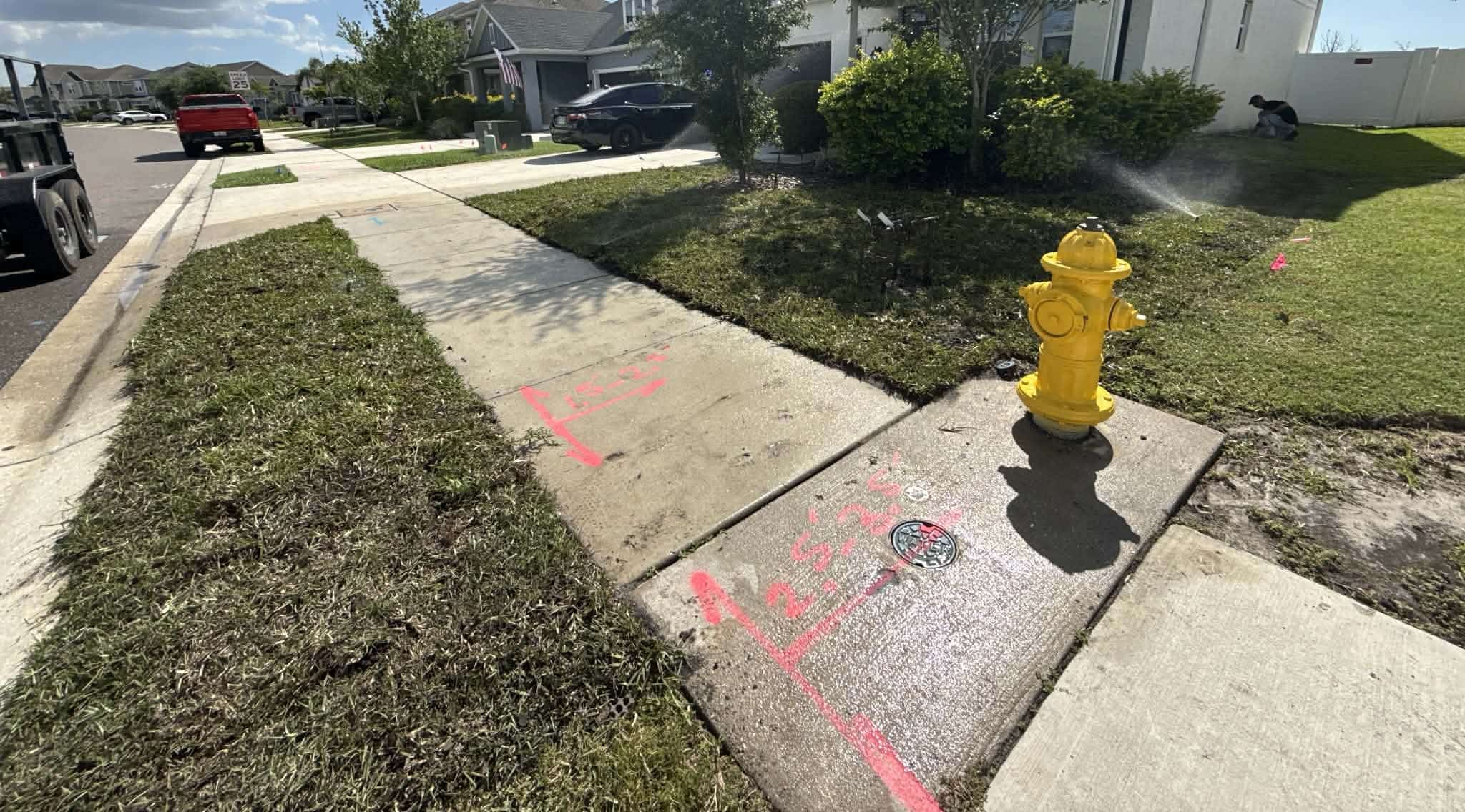 Freshly installed green lawn after sod installation in Jacksonville, FL