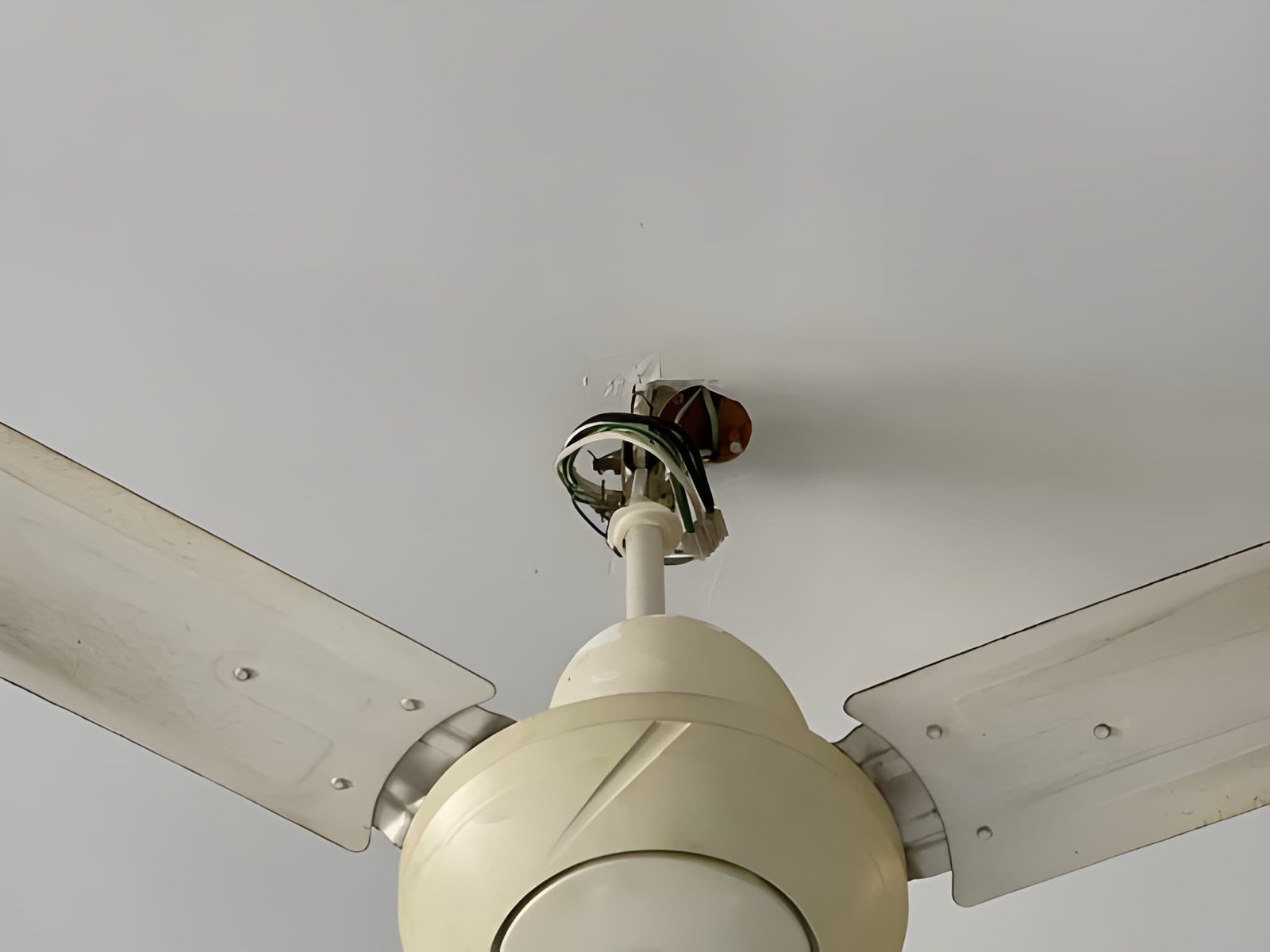 Placeholder: replace with a completed ceiling fan installation job photo